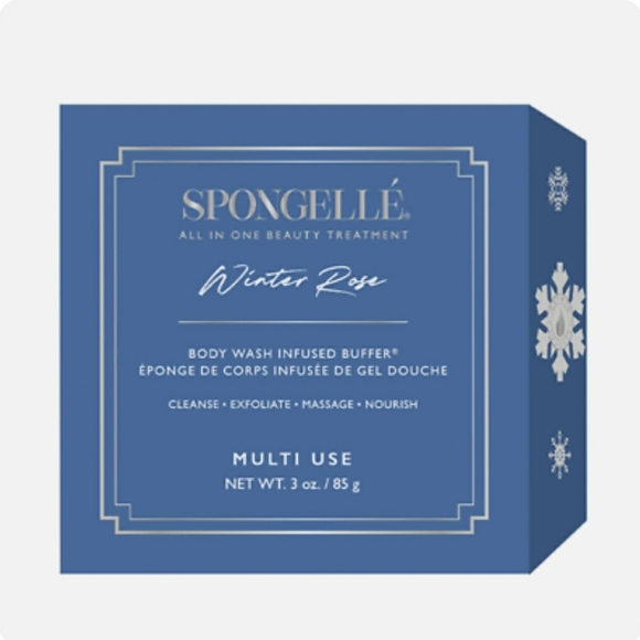 Spongelle Winter Rose Body Wash Infused Body Buffer Full Size NWT - Picture 1 of 6